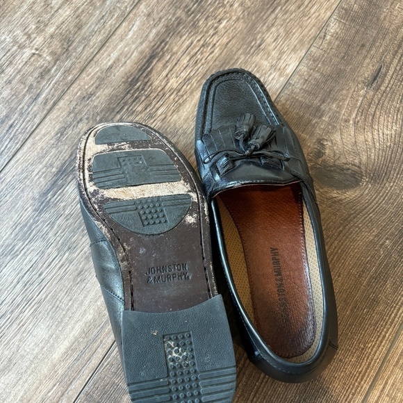 Johnston & Murphy Aragon II Kiltie Tassel Loafer Black Leather Mens Size 8.5W - Picture 8 of 9